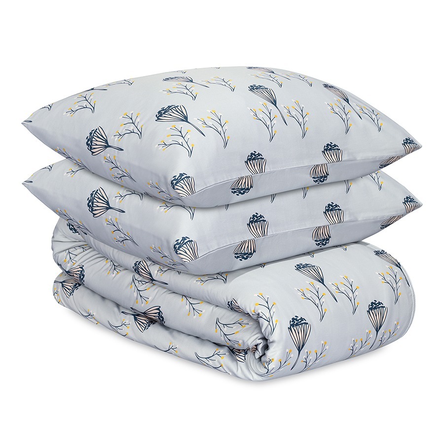 Фото Комплект постельного белья Полевые цветы из премиального сатина из коллекции russian north, 150х200 см (78450) - интернет-магазин МегаТерем в Москве