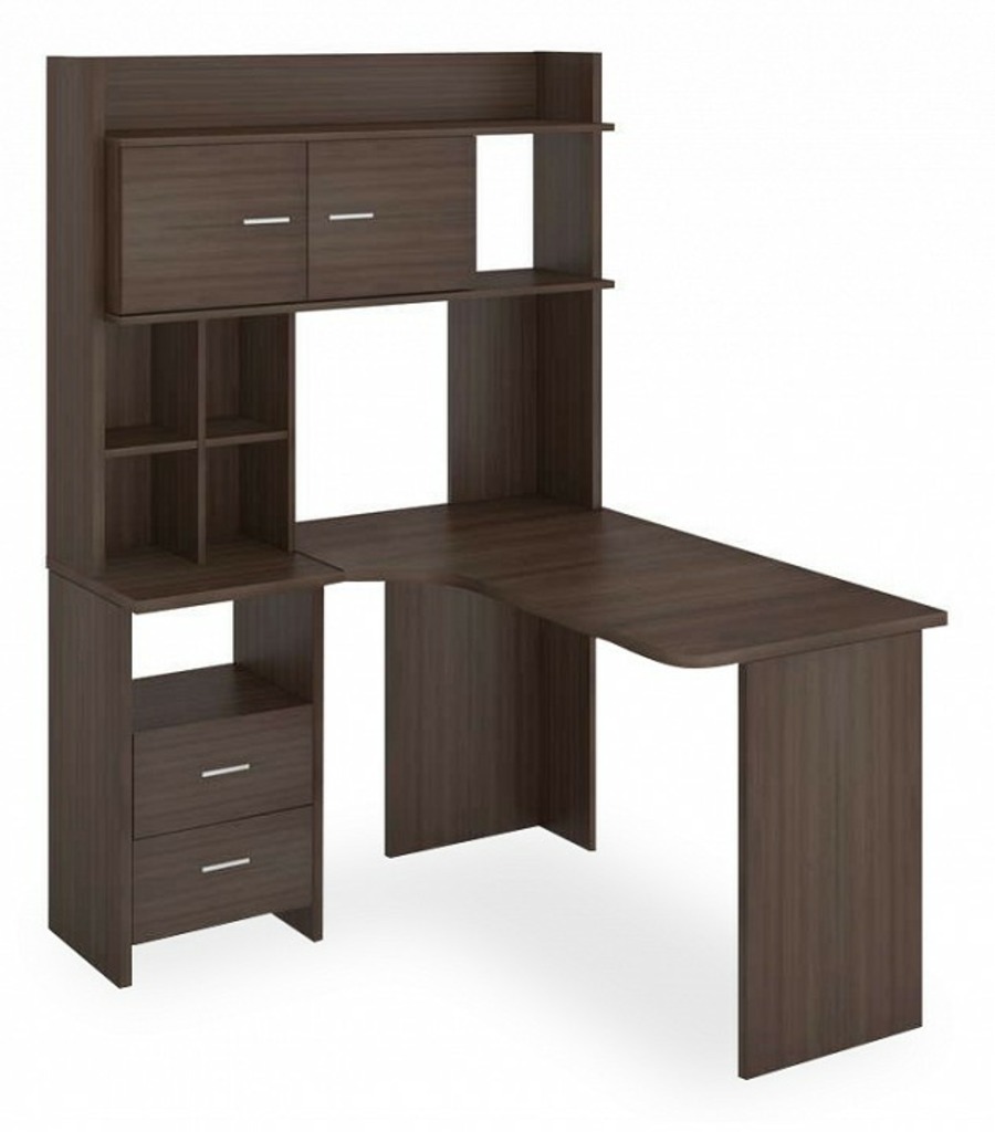 Фото Стол компьютерный Домино Lite СКЛ-Угл130+НКЛХ-120 MER_SKL-Ugl130-NKLH-120_SH_LEV - интернет-магазин МегаТерем в Москве