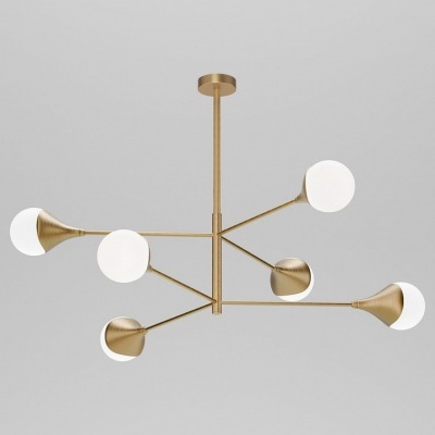 Люстра на штанге Eurosvet Calyx 60168/6 латунь EV_a068272