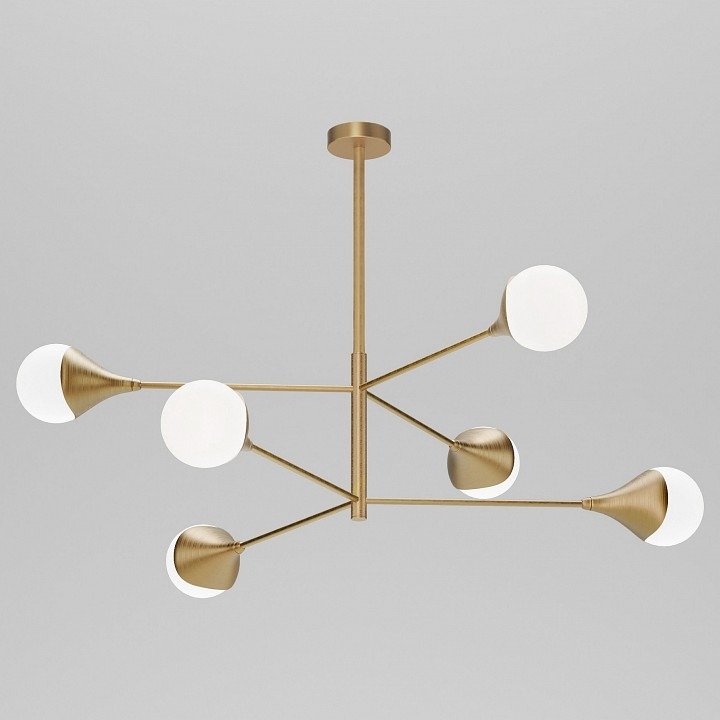Фото Люстра на штанге Eurosvet Calyx 60168/6 латунь EV_a068272 - интернет-магазин МегаТерем в Москве