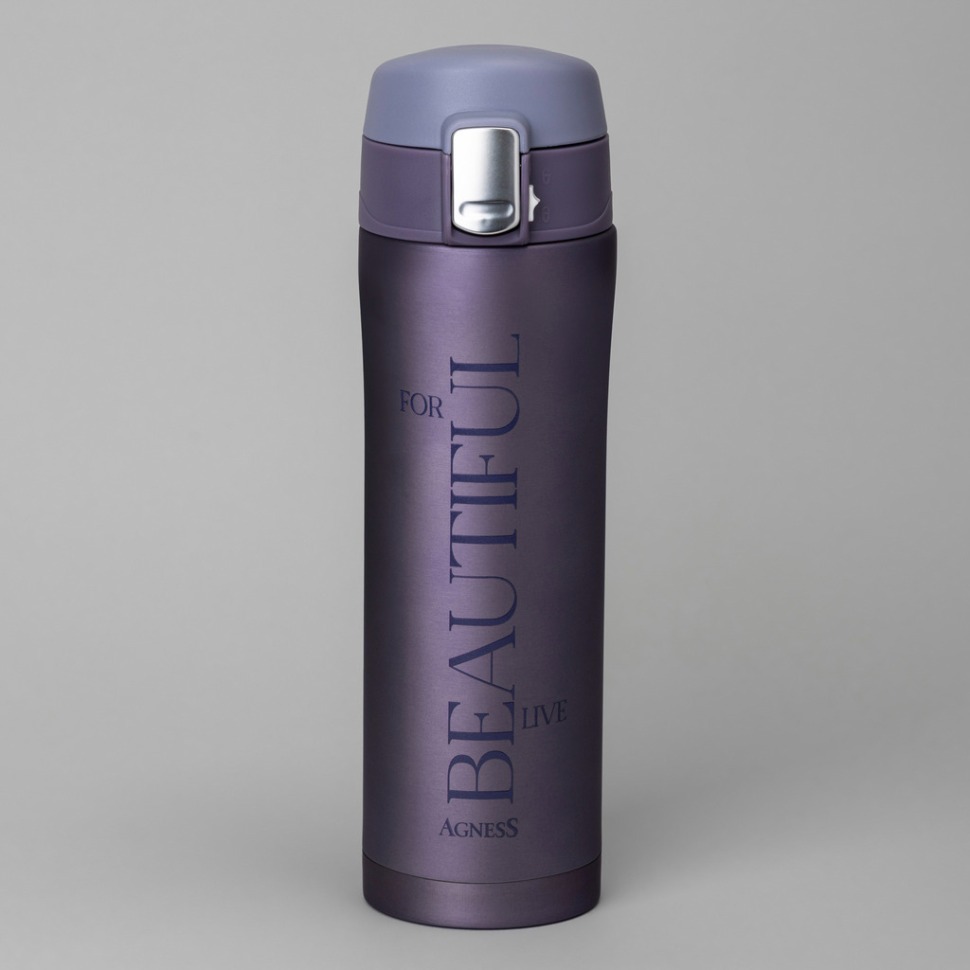 Фото Термокружка beautiful 420 мл, колба нерж.сталь 18/10 Agness (798-108) - интернет-магазин МегаТерем в Москве