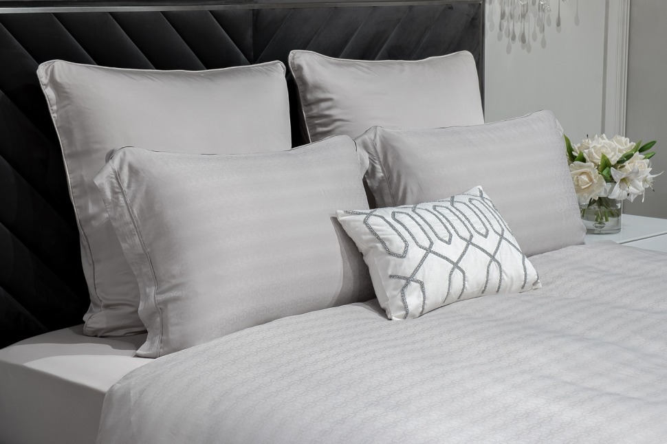 Фото Простыня на резинке бамбук, серая 160*200*30 (TT-00014580) - интернет-магазин МегаТерем в Москве