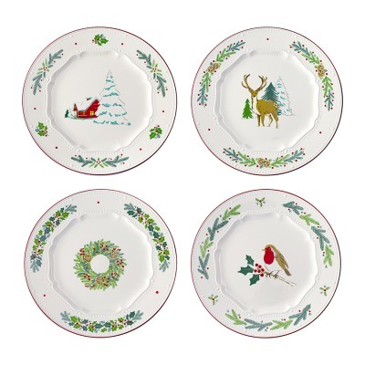 Набор из четырех тарелок nordic winter из коллекции new year essential, D23 см (79247)