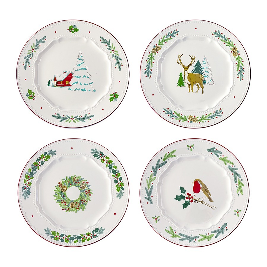 Фото Набор из четырех тарелок nordic winter из коллекции new year essential, D23 см (79247) - интернет-магазин МегаТерем в Москве