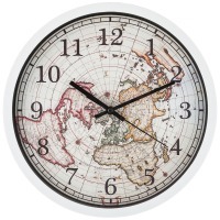 Часы настенные кварцевые "world map" диаметр=31 см. диаметр циферблата=27,5 см. Lefard (220-378)