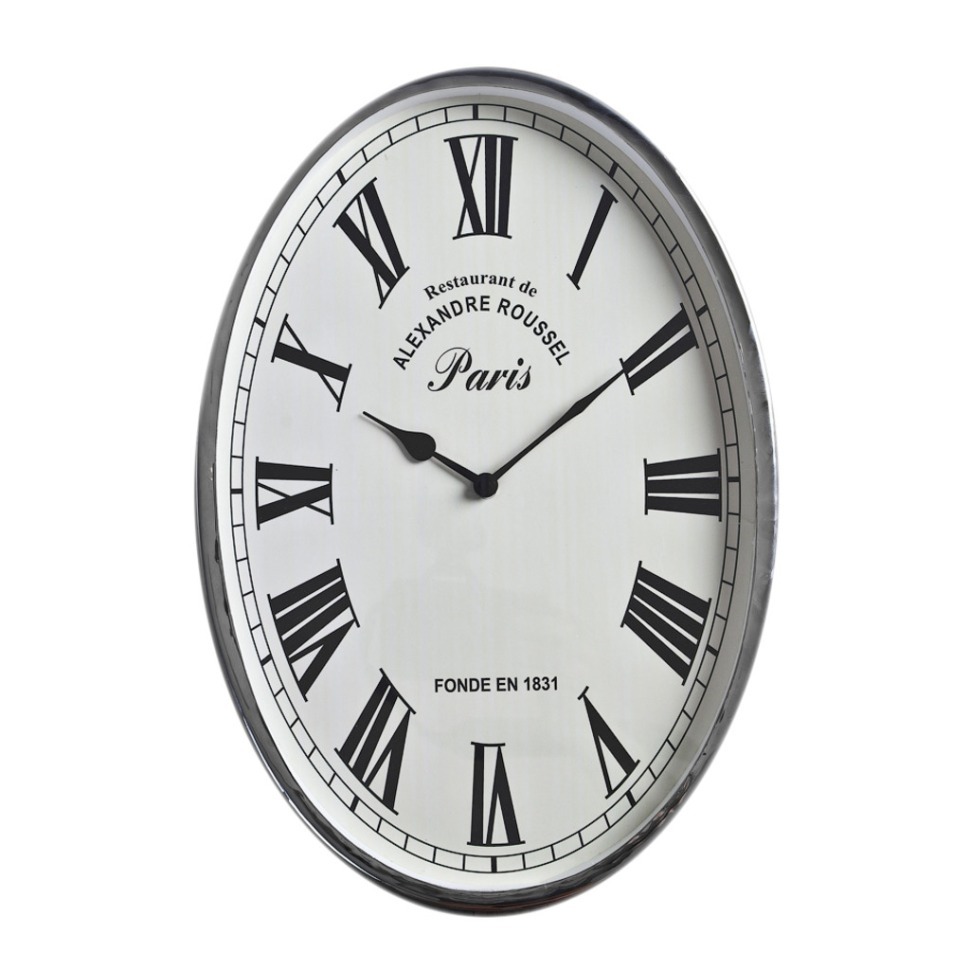 Фото Часы 47-325-46, металл, стекло, chrom, ROOMERS FURNITURE - интернет-магазин МегаТерем в Москве