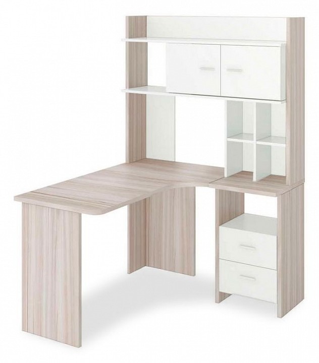 Фото Стол компьютерный Домино Lite СКЛ-Угл130+НКЛХ-120 КБЕ ПРАВ MER_SKL-Ugl130_NKLH-120_KBE_PRAV - интернет-магазин МегаТерем в Москве