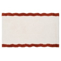 Коврик для ванной с кантом терракотового цвета из коллекции trendy ruffles, 50x80 см (79229)