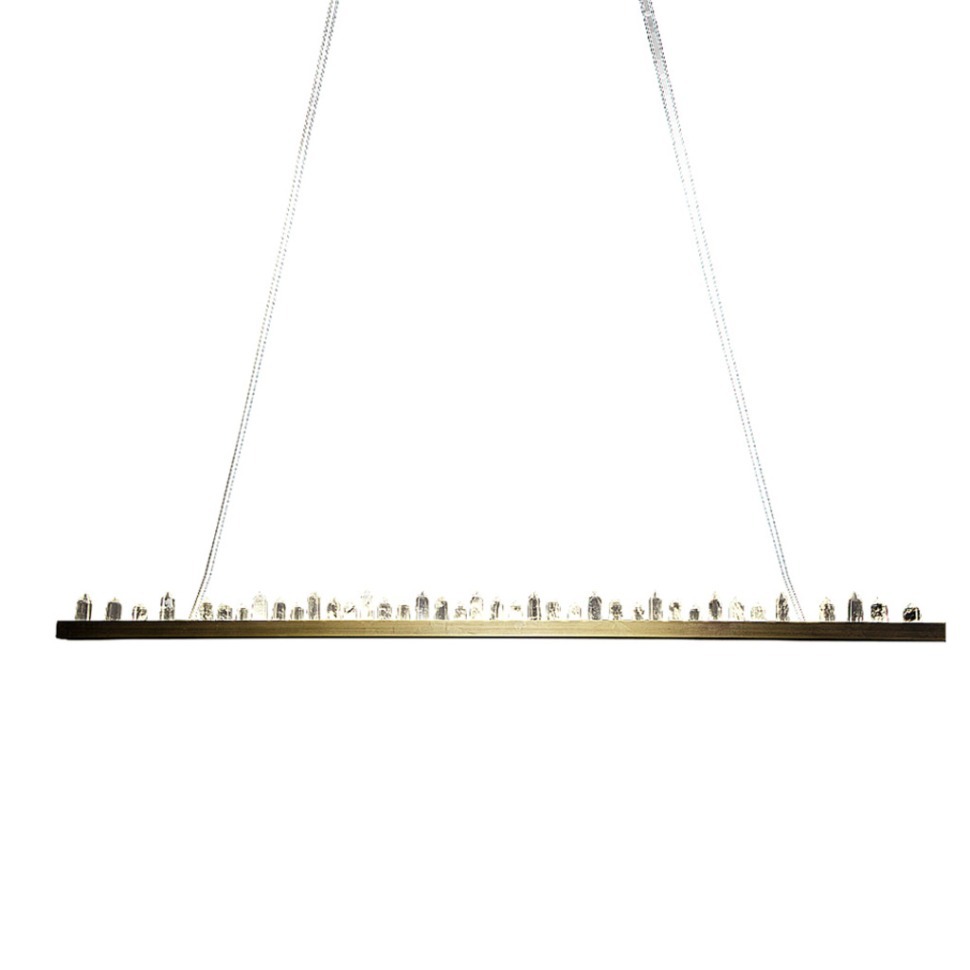 Фото Люстра KR0543P-L(antique brass), металл, стекло, Matte antique brass, ROOMERS FURNITURE - интернет-магазин МегаТерем в Москве