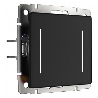 Выключатель сенсорый двухклавишный с подсветкой и функцией Wi-Fi, без рамки Werkel черный W4523008 WRK_a064142