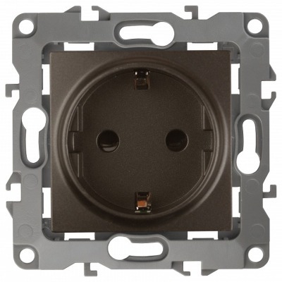Розетка с заземлением, без рамки Эра Эра 12 12-2101-13 ER_B0019320