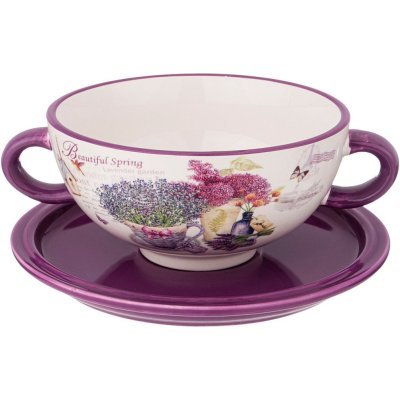 Бульонница с блюдцем agness...