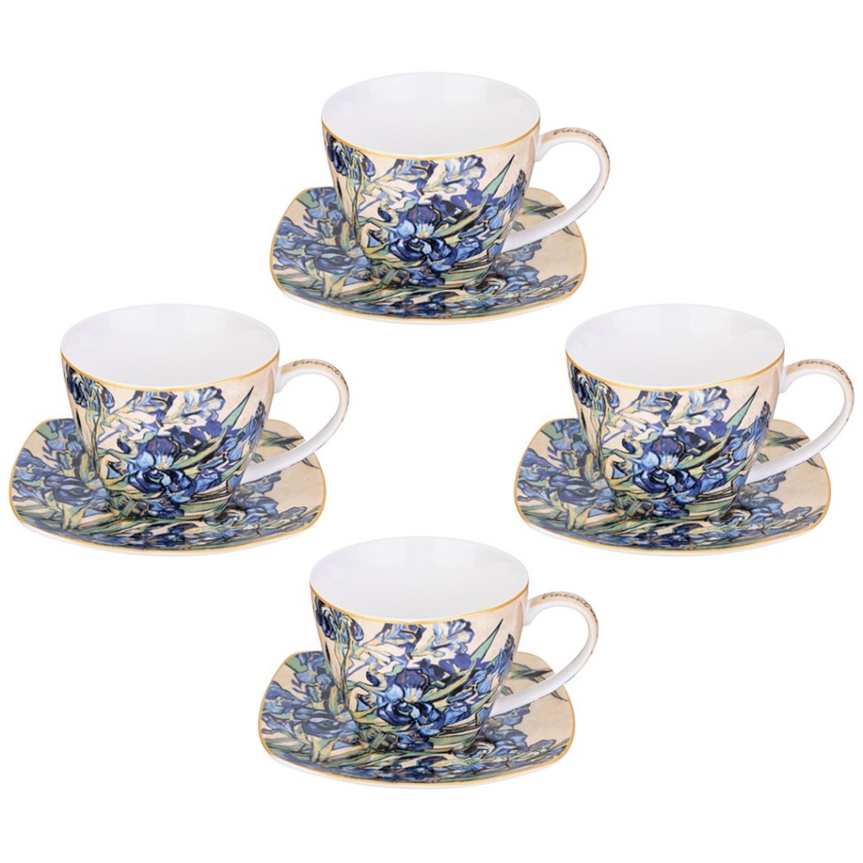 Фото Чайный набор lefard ирисы (в. ван гог) на 4 пер. 8 пр. 250 мл (104-1019)  - интернет-магазин МегаТерем в Москве