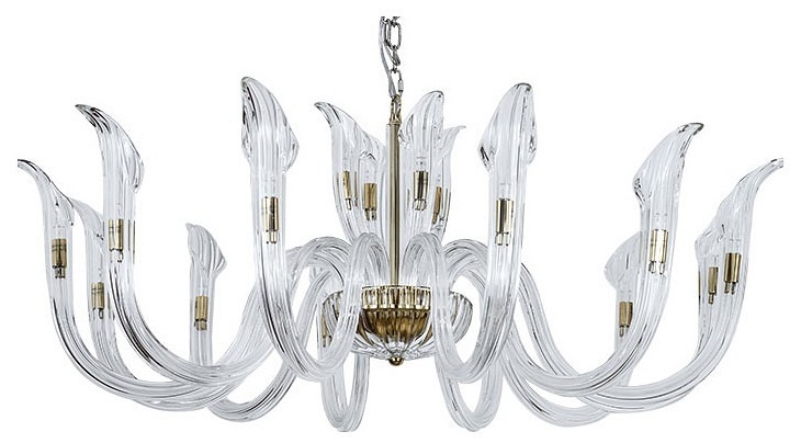 Фото Подвесная люстра Newport 3650 3654+12/C gold NWP_M0070041 - интернет-магазин МегаТерем в Москве