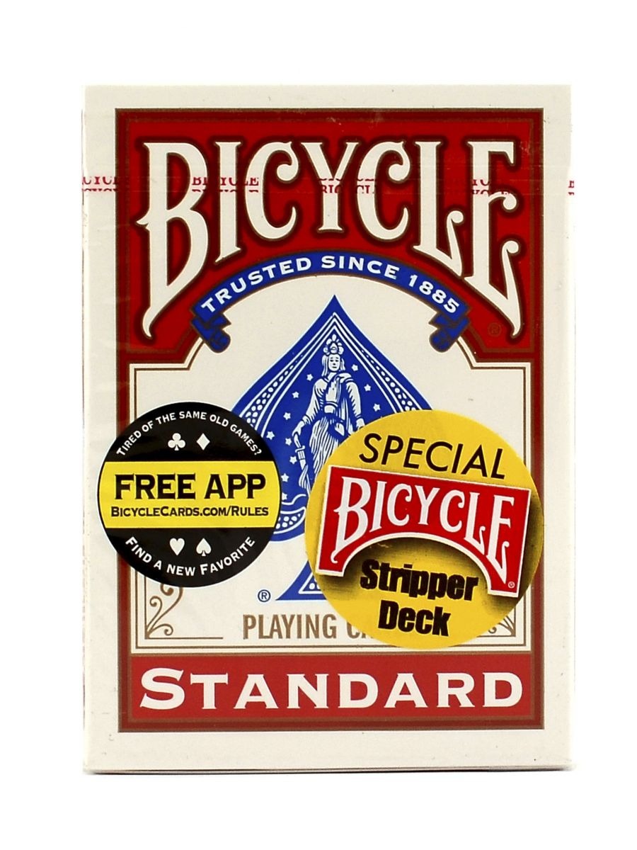 Фото Карты Bicycle Stripper Deck red / конусная колода (64661) - интернет-магазин МегаТерем в Москве