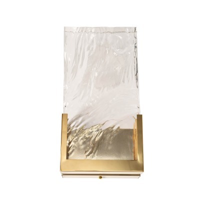 Бра золото, стекло прозрач. 14*h27см (TT-00010101)