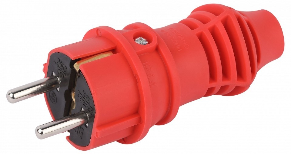 Фото Вилка прямая с заземлением Эра  VX13-R-IP44 ER_B0069322 - интернет-магазин МегаТерем в Москве