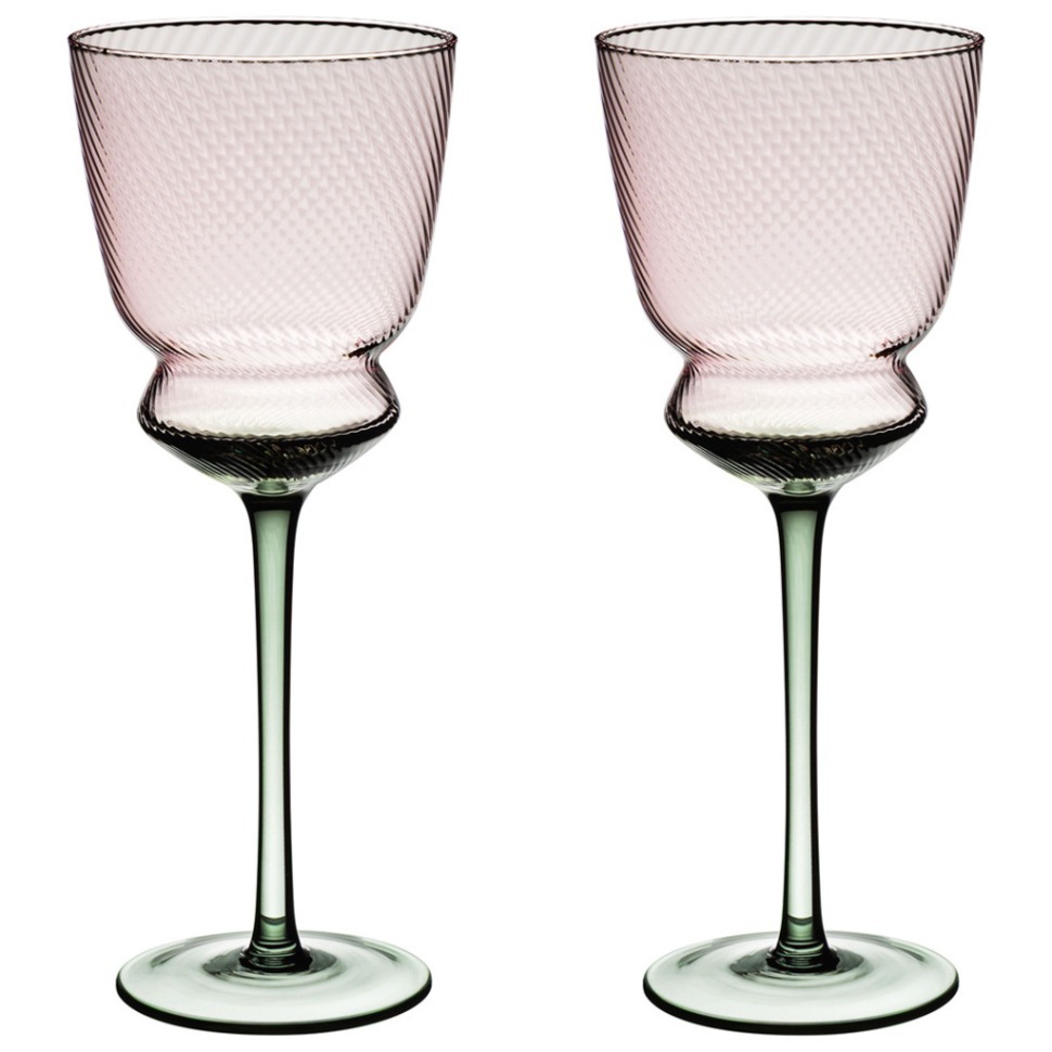 Фото Набор бокалов для вина twist &amp; shine green, 2 шт/380 мл Lefard (687-024) - интернет-магазин МегаТерем в Москве