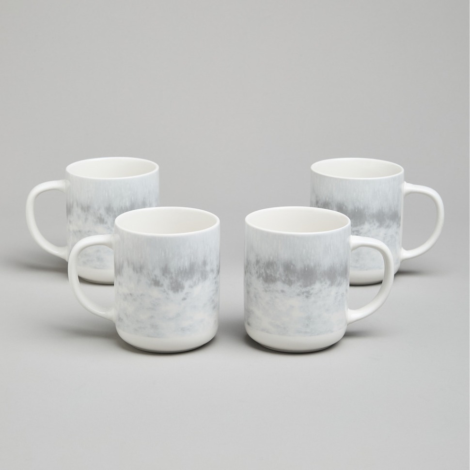 Фото Набор кружек bronco daily 4 шт. 350 мл серый (576-1009)  - интернет-магазин МегаТерем в Москве