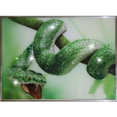 Картина Зеленый Змей с кристаллами Swarovski (1107)