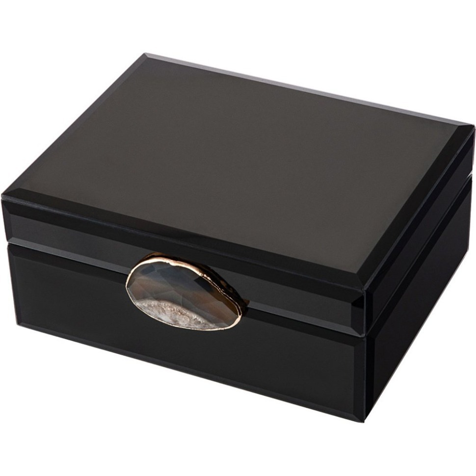 Фото Шкатулка коллекция granite цвет:чёрный 19*16*8 см Lefard (453-165) - интернет-магазин МегаТерем в Москве