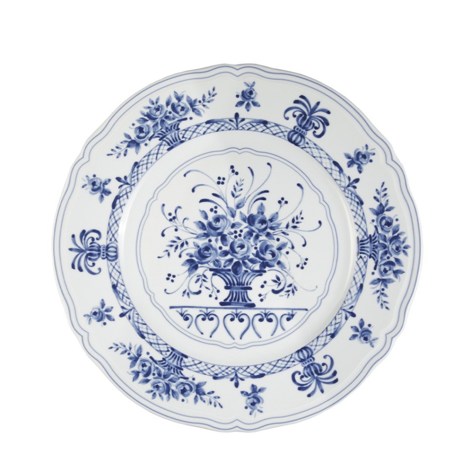 Фото Тарелка LNAN032BL002205, 20,5 см, фарфор, white, blue, LE COQ - интернет-магазин МегаТерем в Москве