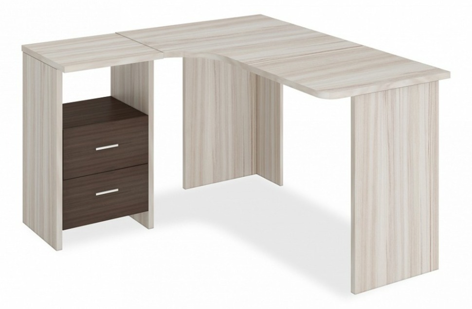 Фото Стол письменный Домино Лайт СКЛ-Угл130 MER_SKL-Ugl_130_KSH_LEV - интернет-магазин МегаТерем в Москве