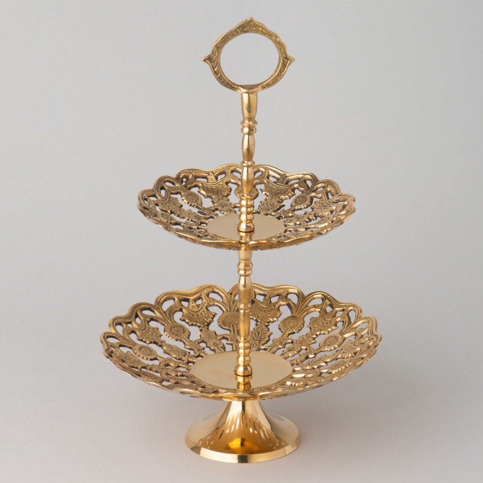 Фото Фруктовница 2-х ярусная диаметр=  11/16см , высота=28см Lefard (733-198) - интернет-магазин МегаТерем в Москве