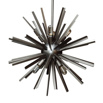 Люстра KM0541P-6(black gun), 56, металл, стекло, Black gun, ROOMERS FURNITURE