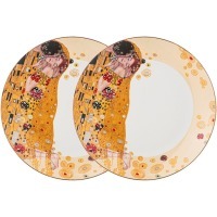 Набор тарелок закусочных lefard "поцелуй" (г. климт) 2 шт. 20,5 см, кремовая, серая (104-670) 