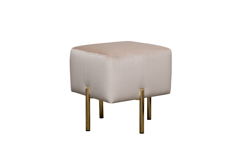 Фото Пуф Mario вельвет св.бежевый Velv ECRU 42*42*44см (TT-00016672) - интернет-магазин МегаТерем в Москве