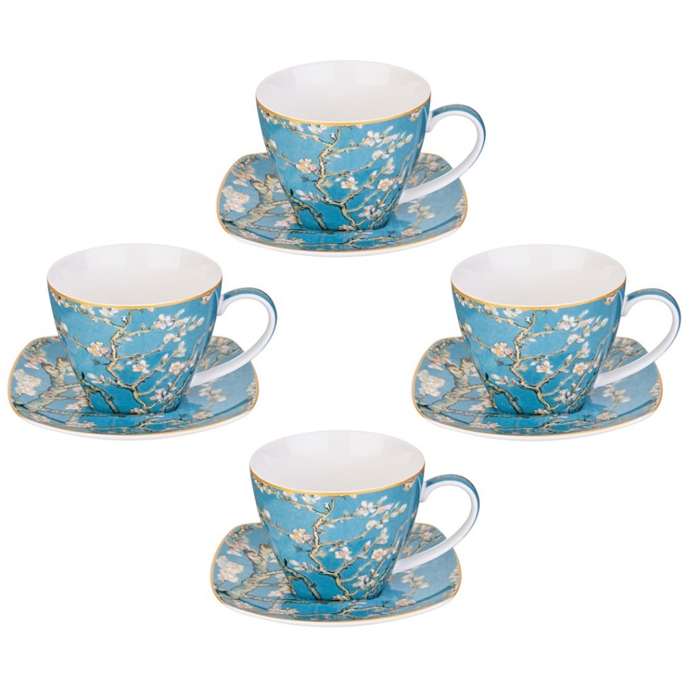 Фото Чайный набор lefard цветущий миндаль (в. ван гог) на 4 пер. 8 пр. 250 мл (104-1020)  - интернет-магазин МегаТерем в Москве