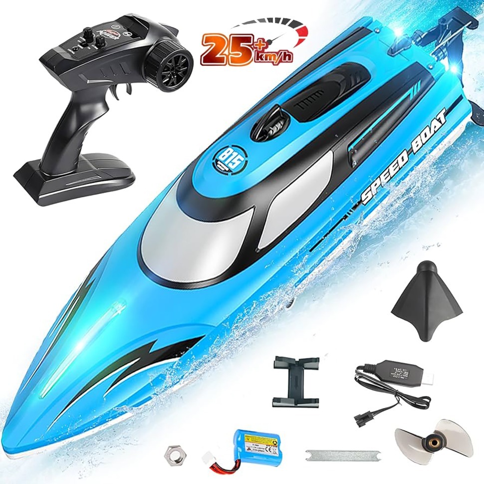 Фото Радиоуправляемый катер SET SAIL (36 см, 25 км/ч) (HJ815-BLUE) - интернет-магазин МегаТерем в Москве
