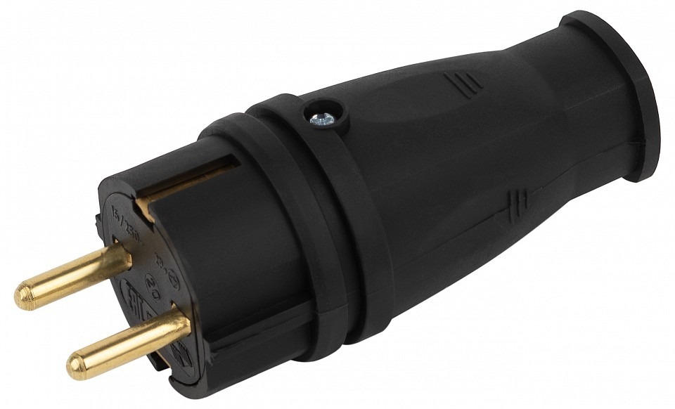 Фото Вилка прямая с заземлением Эра  VX10-B-IP44 ER_B0055414 - интернет-магазин МегаТерем в Москве