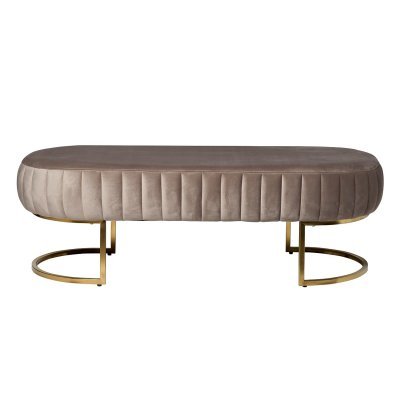 Банкетка велюр серо-беж, ме...