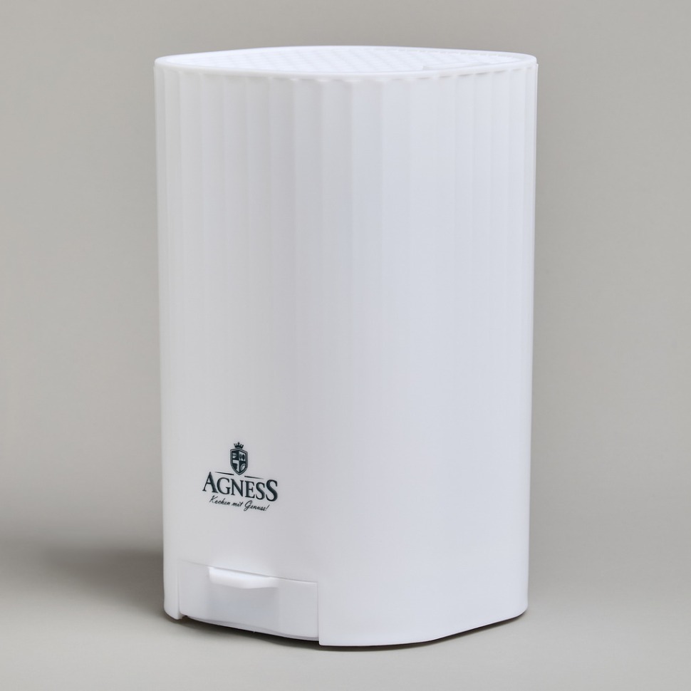 Фото Подставка для ножей agness с точильным камнем 13,6*14,6*23 см (907-320)  - интернет-магазин МегаТерем в Москве