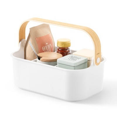 Органайзер bellwood, 29х17 см, белый/натуральное дерево (76807)