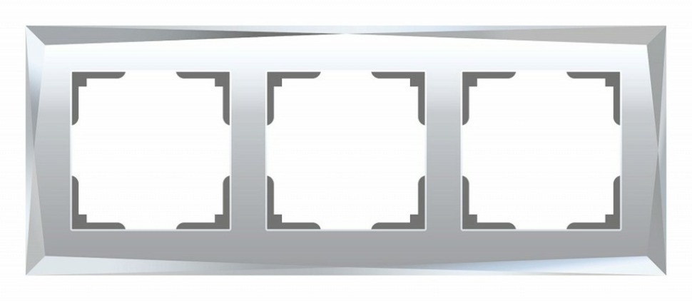 Фото Рамка на 3 поста Werkel Diamant (зеркальный) W0031220 WRK_a051019 - интернет-магазин МегаТерем в Москве