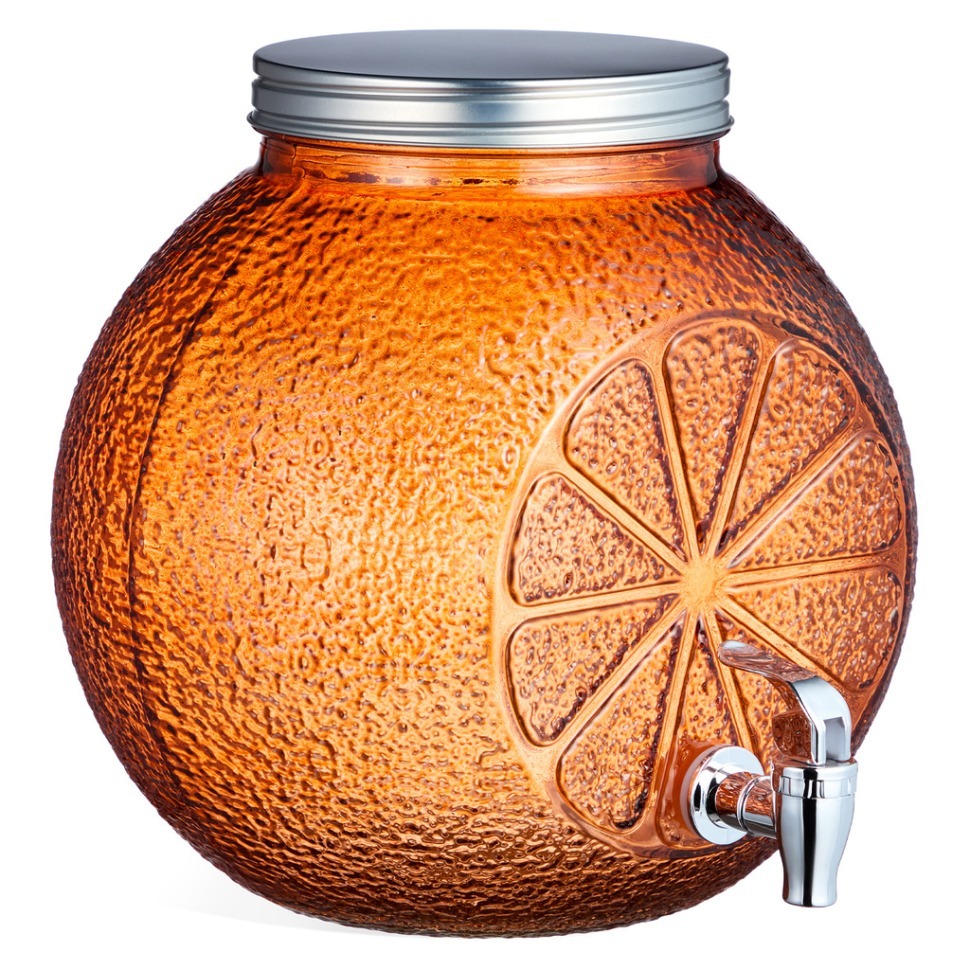 Фото Диспенсер для напитков orange, 25,5*21,5*25,5 см, 8 л Lefard (718-205) - интернет-магазин МегаТерем в Москве