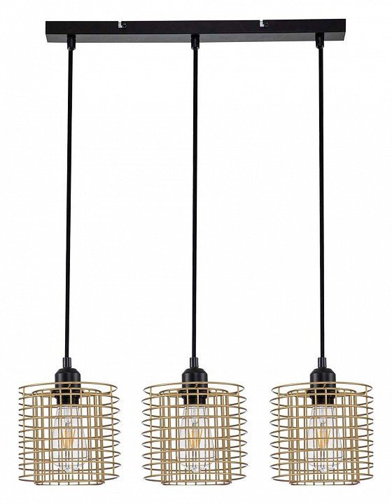 Фото Подвесной светильник Escada Grid 10190/3S Gold ESC_10190_3S_Gold - интернет-магазин МегаТерем в Москве