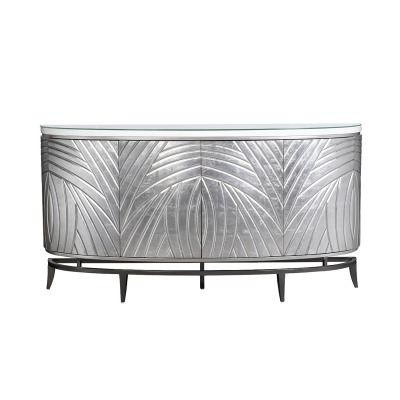 Комод серебристый с декором...