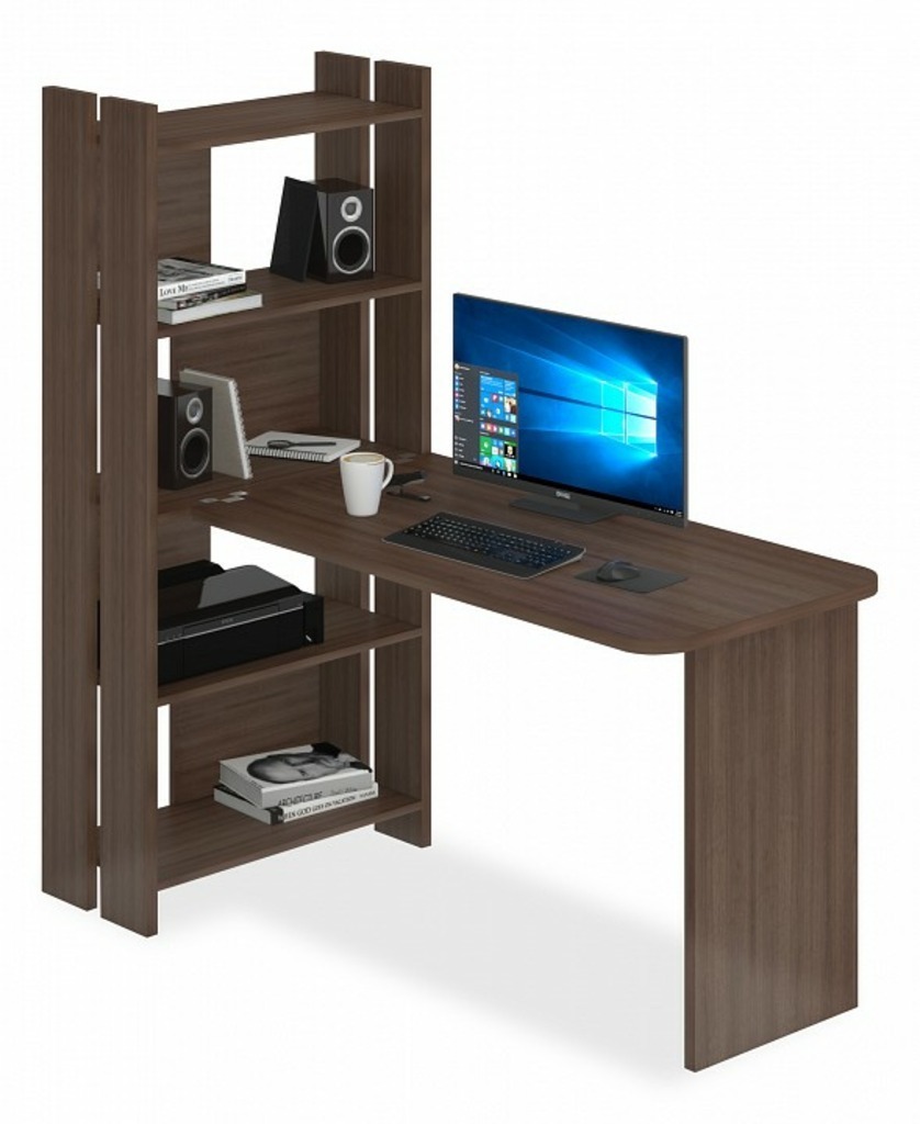 Фото Стол компьютерный Домино Lite СТЛ-ОВ+С120Р MER_STL-OV-S120RPryam_bez_tumby_SH - интернет-магазин МегаТерем в Москве