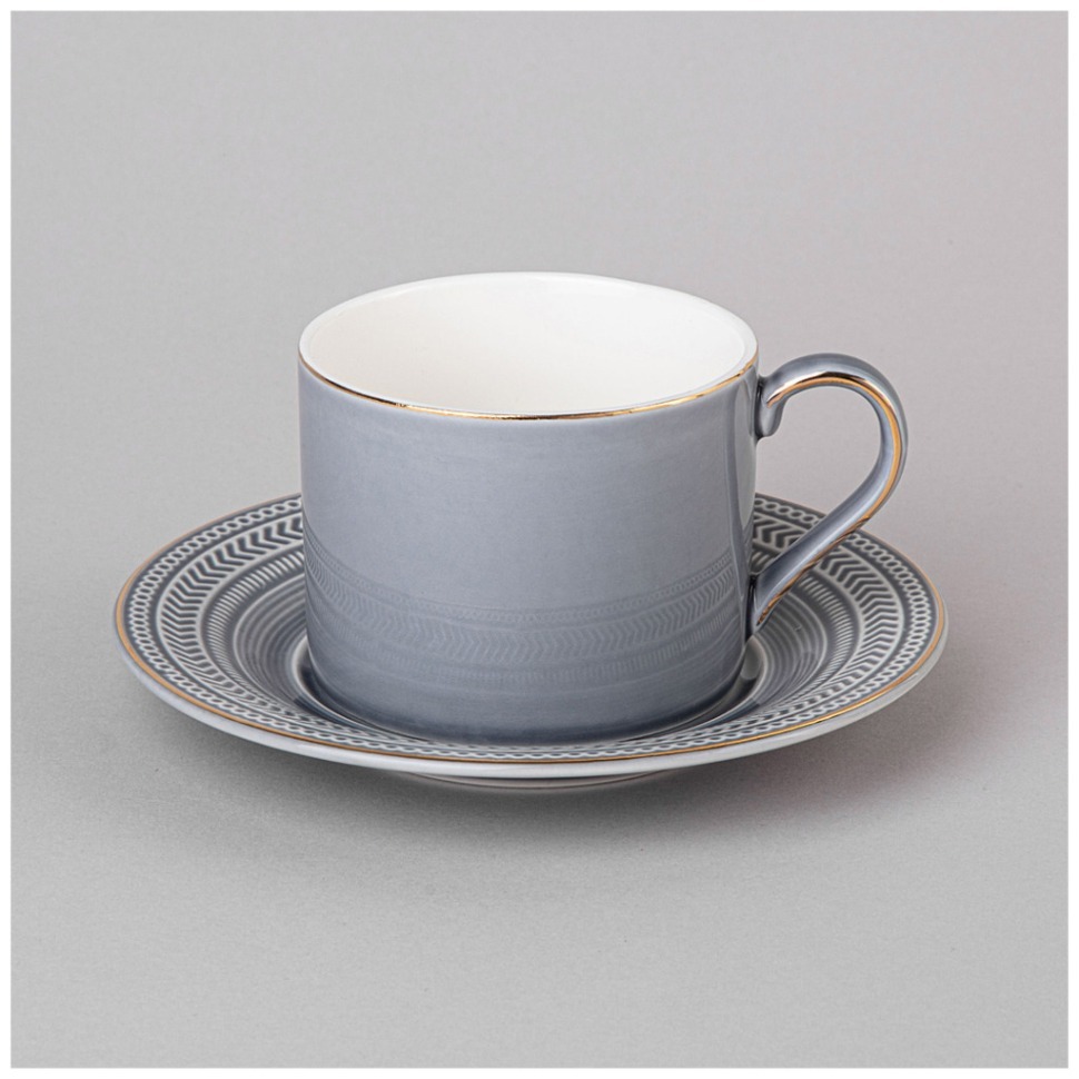 Фото Чайная пара lefard top style 250 мл серая (42-540)  - интернет-магазин МегаТерем в Москве