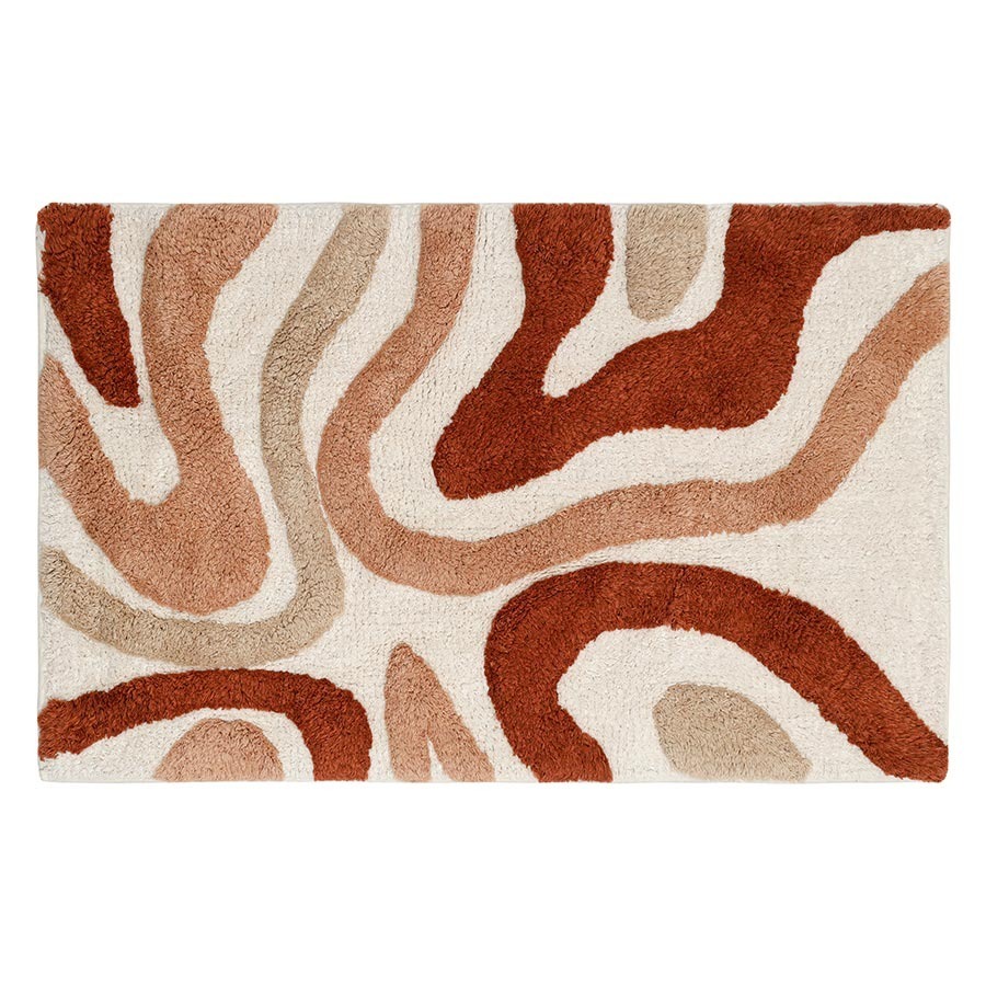 Фото Коврик для ванной flow терракотового цвета из коллекции ethnic (79885) - интернет-магазин МегаТерем в Москве