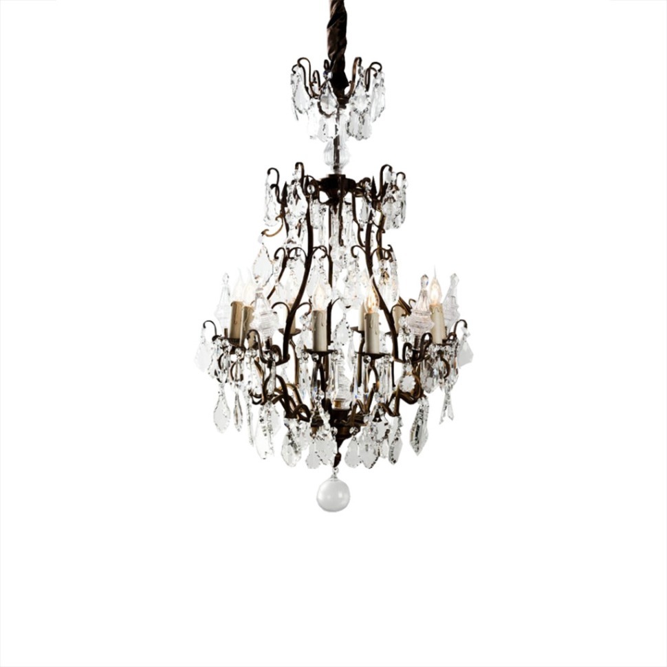 Фото Люстра СhandelierMilano, бронза, стекло, gold/white, ROOMERS FURNITURE - интернет-магазин МегаТерем в Москве