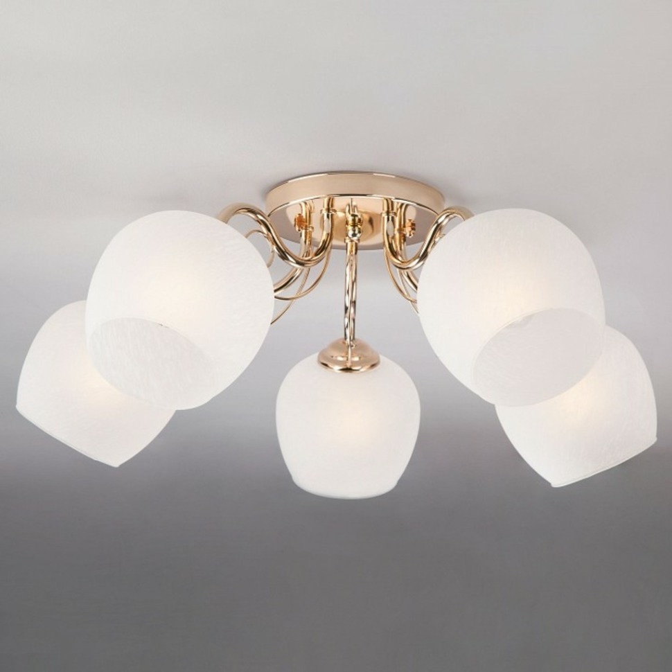 Фото Потолочная люстра Eurosvet Wendy 30138/5 золото EV_84465 - интернет-магазин МегаТерем в Москве