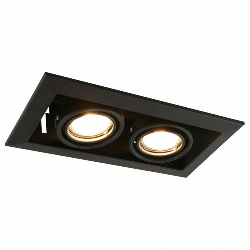 Фото Встраиваемый светильник Arte Lamp Cardani Piccolo A5941PL-2BK AR_A5941PL-2BK - интернет-магазин МегаТерем в Москве
