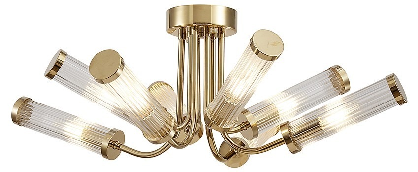 Фото Люстра на штанге Newport 4550 4558/PL gold NWP_M0070370 - интернет-магазин МегаТерем в Москве