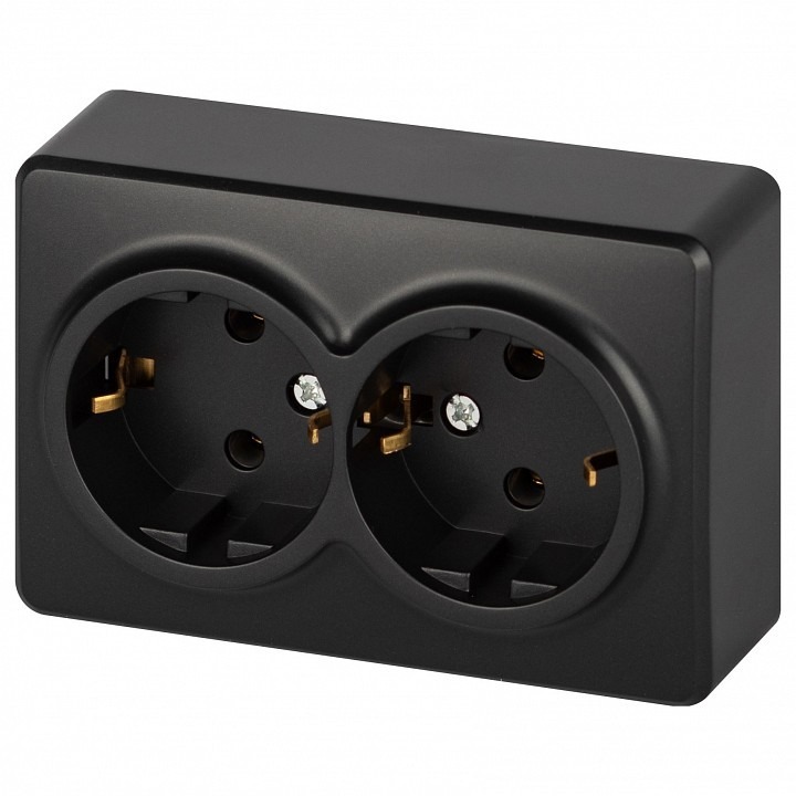 Фото Розетка двойная с заземлением и со шторкой Эра Эра Эксперт 11-2205-05 ER_B0063047 - интернет-магазин МегаТерем в Москве