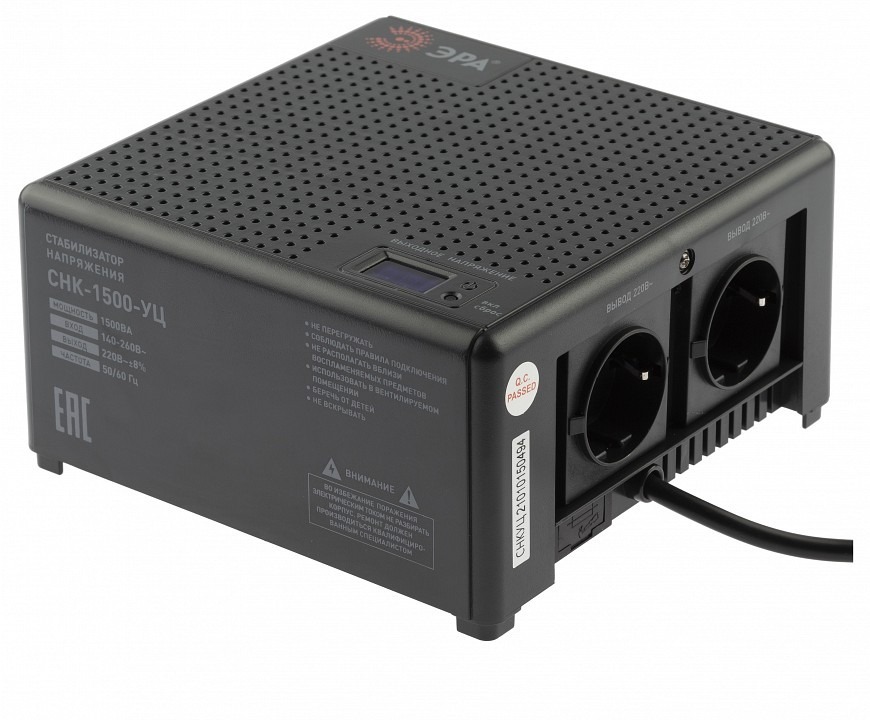 Фото Стабилизатор напряжения Эра  CНК-1500-УЦ ER_B0051111 - интернет-магазин МегаТерем в Москве